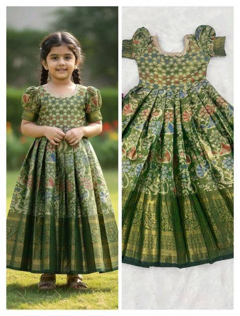 NEW LAUNCING KIDS GOWN kanjivaram silk Childrens wear wholesalers in Mumbai